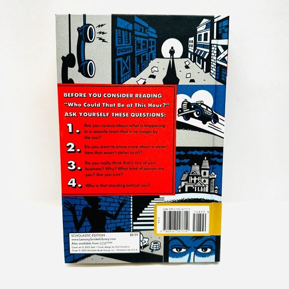 "WHO COULD THAT BE AT THIS HOUR? by Snicket, Lemony Hardcover NEW - Picture 2 of 4